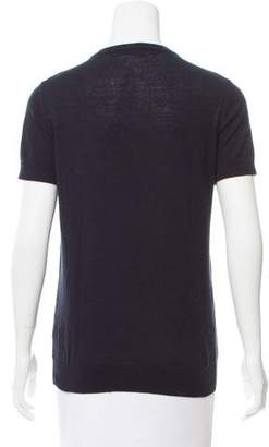 Marc by Marc Jacobs Intarsia Knit Short Sleeve Sweater