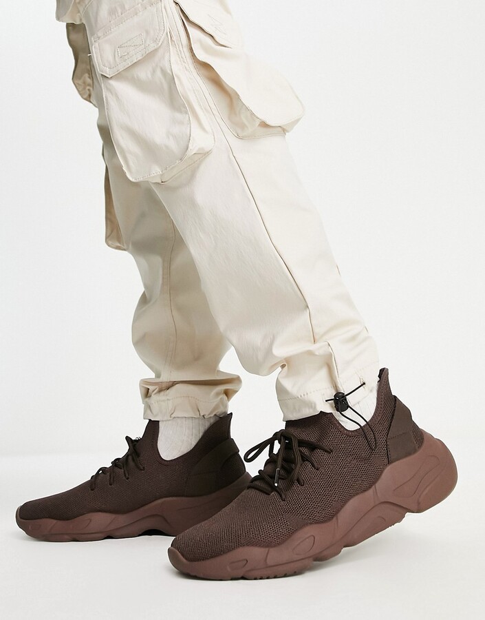 brown designer trainers