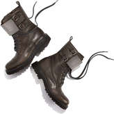 Thumbnail for your product : Brunello Cucinelli Lace-Up Monili Combat Boot, Graphite