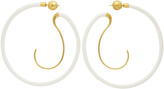 Thumbnail for your product : Panconesi Gold & White Upside Down Hoop Earrings