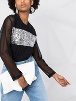 Thumbnail for your product : Junya Watanabe Sequin-Embellished Sheer Top