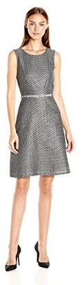Nine West Women's Tweed Fit and Flare Dress