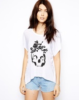 Thumbnail for your product : Sauce Roses Skull London T-Shirt in Vintage Soft Jersey