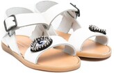 Thumbnail for your product : Babywalker Eye-Embellished Double-Strap Sandals