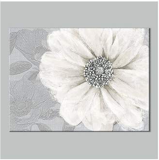 Graham & Brown Grey Bloom Canvas With Foil Print
