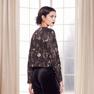 Lauren Conrad Runway Collection Floral Sequin Crop Jacket - Women's