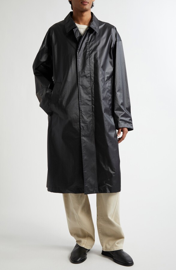 Boxy Coated Water Repellent Rain Coat