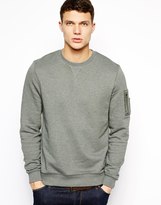 Thumbnail for your product : ASOS Sweatshirt With MA1 Detail