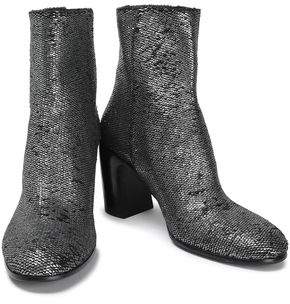 Ann Demeulemeester Textured-lame Ankle Boots