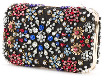 Alice + Olivia crystal embellished clutch - women - Polyester - One Size