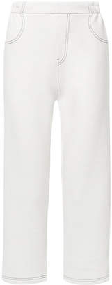 MM6 MAISON MARGIELA Cropped Cotton-blend Terry Straight-leg Pants