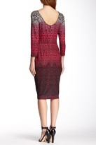 Thumbnail for your product : ECI Long Sleeve Lace Ombre Print Scuba Midi Dress
