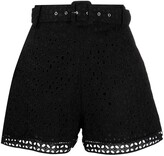 Thumbnail for your product : Charo Ruiz Ibiza Olive embroidered cotton shorts