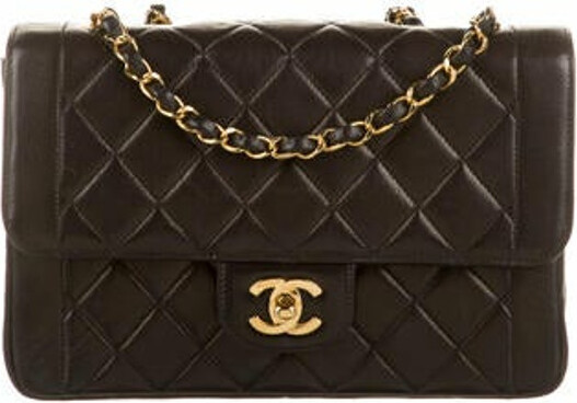 Chanel Vintage Diana Flap Bag Quilted Lambskin Medium - ShopStyle