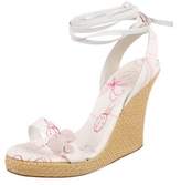 Thumbnail for your product : John Galliano Floral Wrap-Around Espadrilles