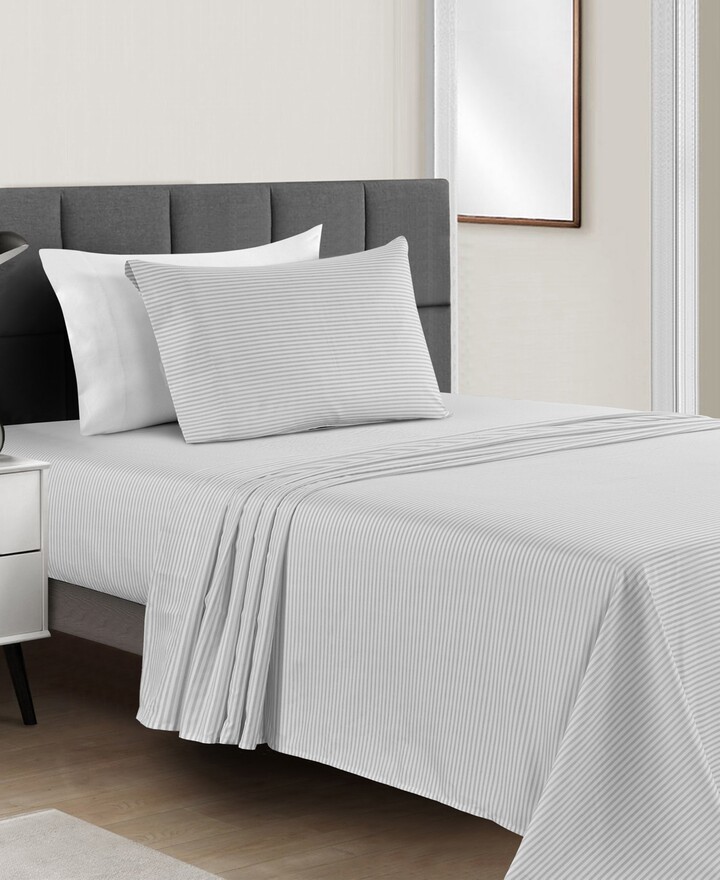 Sunham Microfiber Easy Care Printed 3-Pc. Sheet Set, Twin