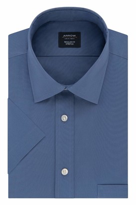 Arrow 1851 Arrow Men's Short Sleeve Dress Shirt Regular Fit Stretch Solid -  ShopStyle