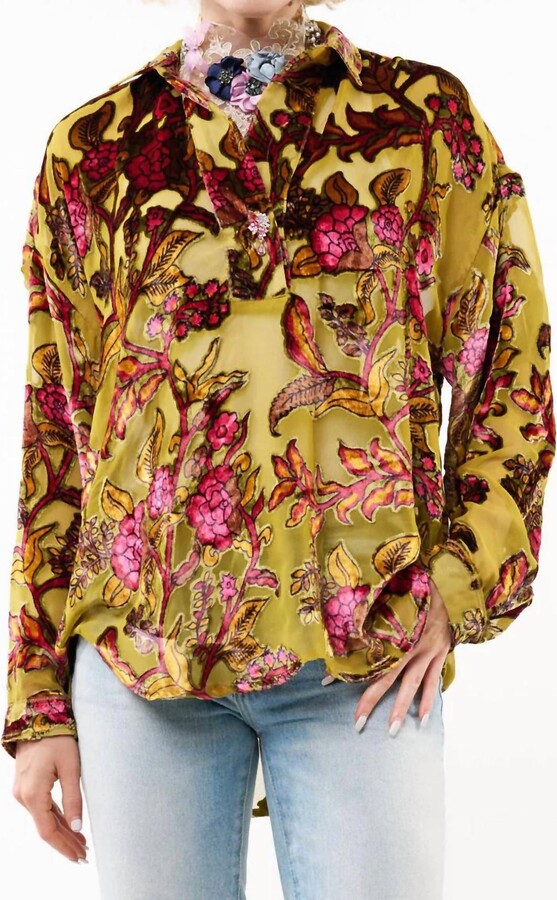 Aratta Jade Jewels Top In Olive