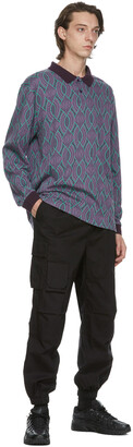 This Is Never That thisisneverthat Purple & Green Aztec Long Sleeve Polo