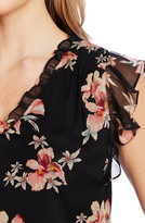 Thumbnail for your product : CeCe Lava Flower Flutter Sleeve V-Neck Top