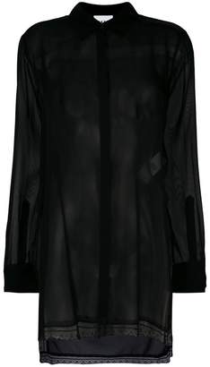 DKNY sheer fitted blouse