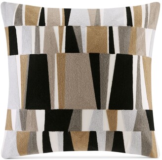 INK+IVY Lars 20" Square Embroidered Broken Stripe Decorative Pillow