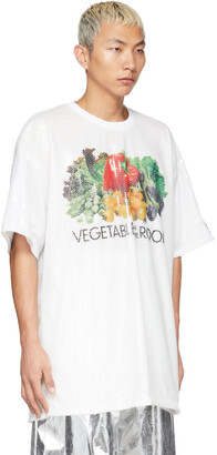 Doublet White Vegetable Printed T-Shirt