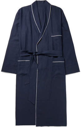 Anderson & Sheppard Piped Linen Robe