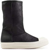 Thumbnail for your product : Rick Owens Coated Leather Ankle Boots