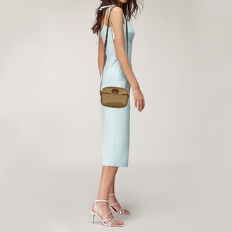 Lancel Beige/Brown Canvas And Leather Crossbody Bag
