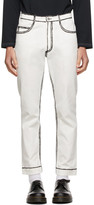 Thumbnail for your product : Daniel W. Fletcher Off-White Painted Edge Jeans