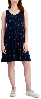 Style&Co. Style & Co Petite Cross-Back Swing Dress, Created for Macy's