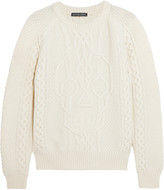Thumbnail for your product : Alexander McQueen Cable-knit wool and cashmere-blend sweater