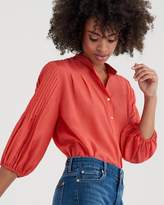 Thumbnail for your product : 7 For All Mankind Blouson Pleated Top in Poppy