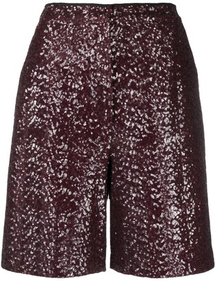 In The Mood For Love Sequinned Knee-Length Shorts