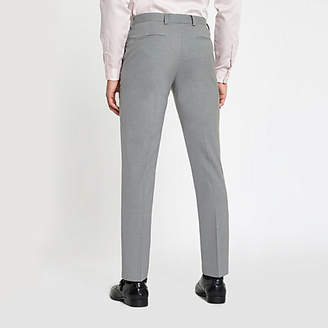 River Island Light grey stretch skinny fit suit trousers