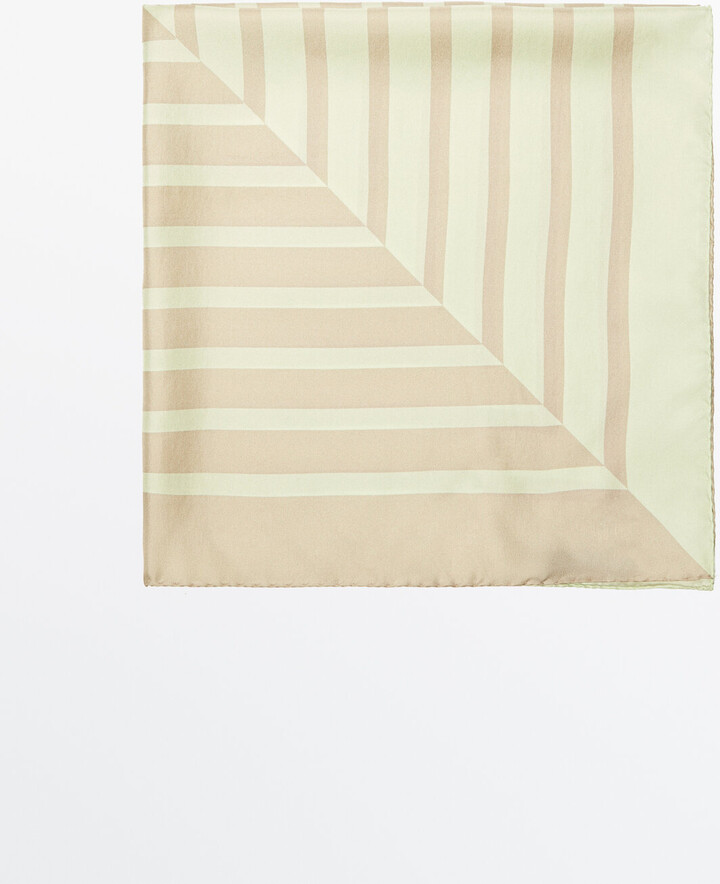 Massimo Dutti Printed Silk Scarf ShopStyle Scarves & Wraps