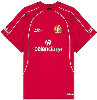 Balenciaga Oversized Soccer Tee in Red - ShopStyle T-shirts