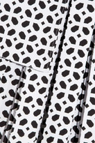 Thumbnail for your product : Alexander McQueen Bonded laser-cut cotton-poplin skirt
