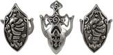 Thumbnail for your product : Banithani Silverplated Indian Fashion Designer Ring Band Lot Of 3 Pcs Beautiful Jewelry