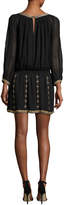 Thumbnail for your product : Joie Berline Embroidered Blouson Dress, Caviar/Antique Bronze