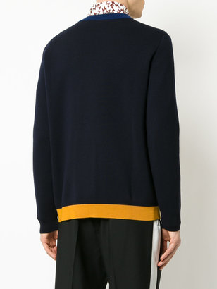 Marni colour block crew neck sweater