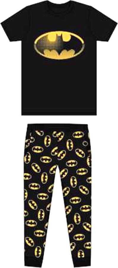 Character Clothing Mens Adults Novelty Pyjama PJ Set - Batman Logo Black -  Size XL - ShopStyle