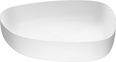 VIGO Peony 20" L x 15" W x 5" H Matte Stone White Handmade Novelty/Specialty Vessel Bathroom Sink