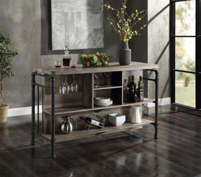 Trent Austin Design Edina Antique Oak & Sandy Gray Finish Counter Height Table