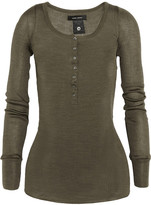 Thumbnail for your product : Isabel Marant Mamy ribbed silk-jersey top