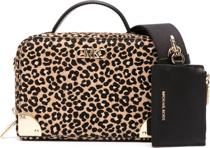 Leopard print small travel bag