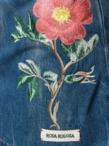Thumbnail for your product : Gucci floral embroidery denim skirt