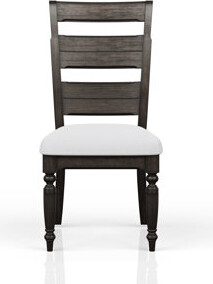 Hokku Designs Upholstered Seat Ladderback Chair In Exquisite Deep Chocolate Brown Solid Wood With Soft