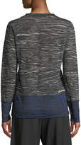Thumbnail for your product : Proenza Schouler Crewneck Long-Sleeve Printed Cotton Tee
